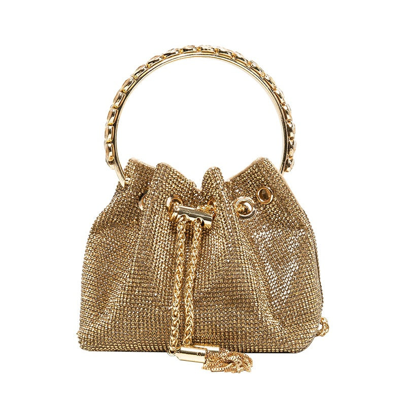 Chic Design Mini Bucket Bag Diamond Sling Purse